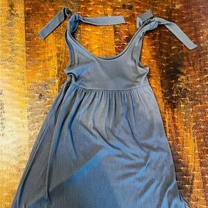 Wild Fable Gray Casual Dress w/ Tie Straps